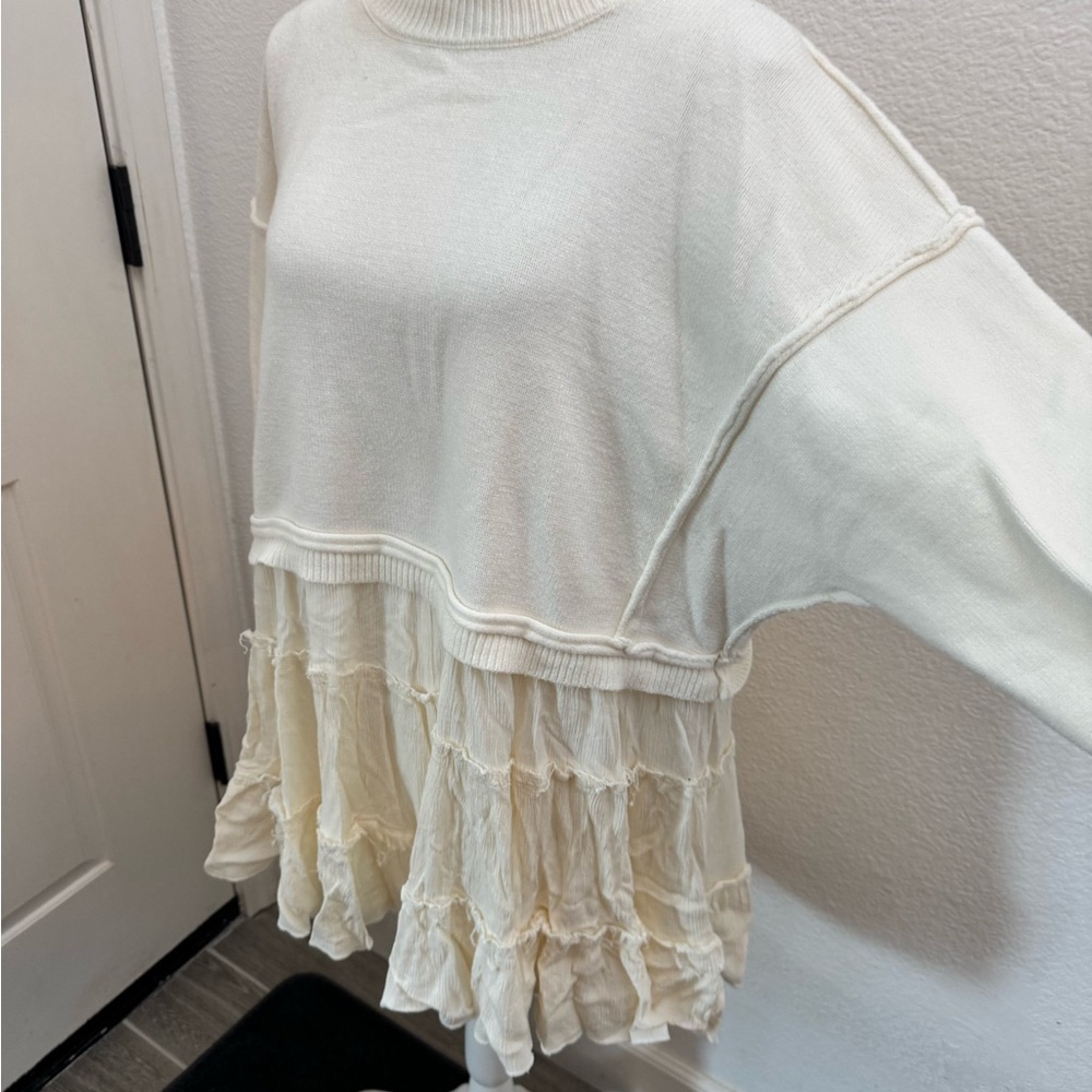 Altar'd State Cream Layered Mini Dress - Picture 5 of 6